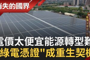 台灣電價太便宜 能源轉型難！”綠電憑證”讓太陽能”慘”業重生 未來”種電”市場也將成太陽能國家隊的目標